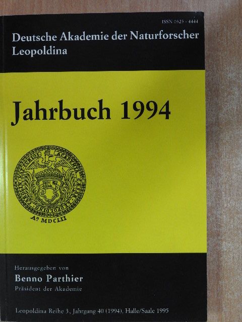 Benno Parthier - Deutsche Akademie der Naturforscher Leopoldina Jahrbuch 1994 [antikvár]