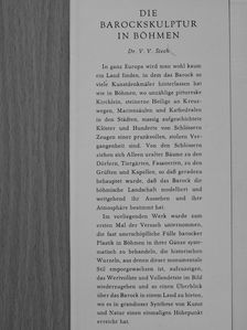 Dr. V. V. Stech - Die Barockskulptur in Böhmen [antikvár]