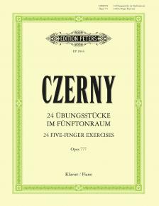 CZERNY - 24 ÜBUNGESSTÜCKE IM FÜNFTONRAUM OP.777 FÜR KLAVIER
