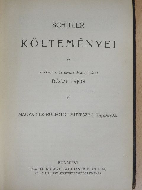 Friedrich Schiller - Schiller költeményei [antikvár]