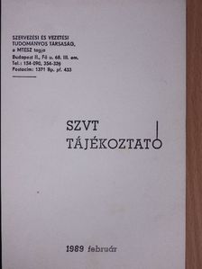 SZVT Tájékoztató 1989. február [antikvár]