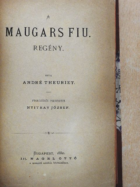 André Theuriet - A maugars fiu [antikvár]