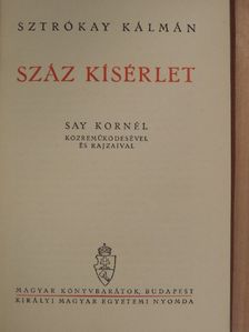 Sztrókay Kálmán - Száz kísérlet [antikvár]
