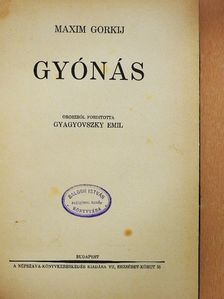 Maxim Gorkij - Gyónás [antikvár]