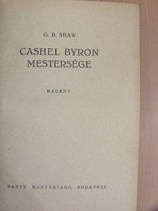 Bernard Shaw - Cashel Byron mestersége [antikvár]