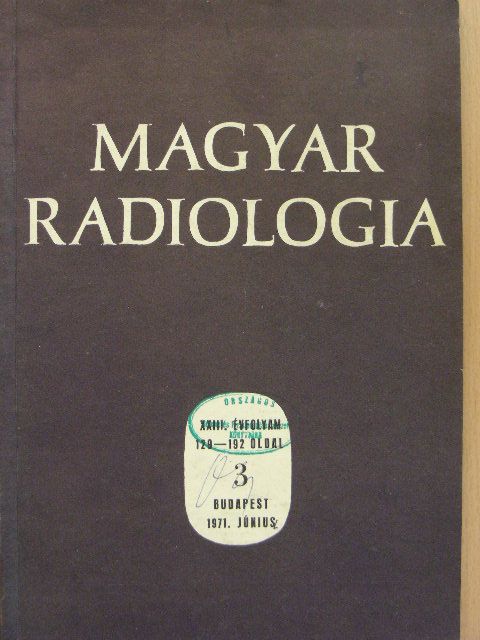 Dr. Albert Sándor - Magyar Radiologia 1971. június [antikvár]