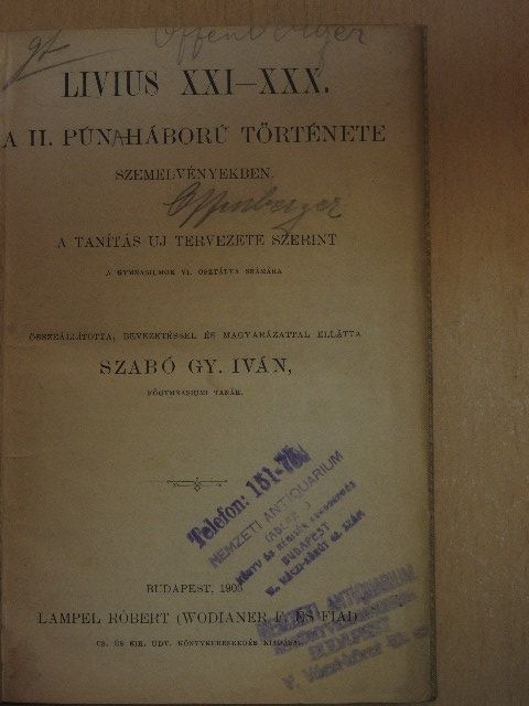 Livius - Livius XXI-XXX. [antikvár]