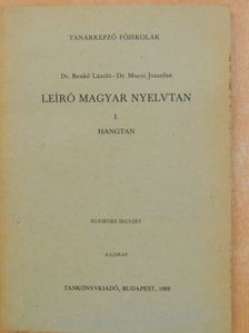 Dr. Benkő László - Leíró magyar nyelvtan I. [antikvár]