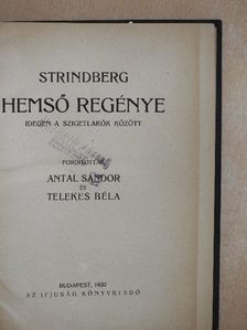 Strindberg - Hemső regénye/Hill Márta [antikvár]
