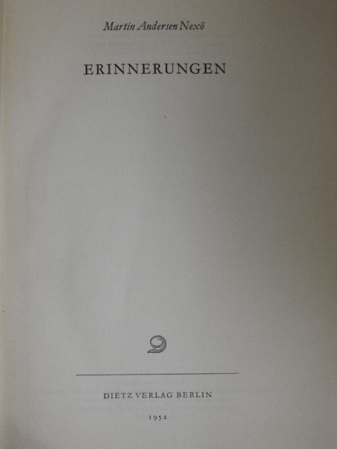 Martin Andersen Nexö - Erinnerungen [antikvár]