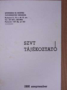 SZVT Tájékoztató 1991. szeptember [antikvár]
