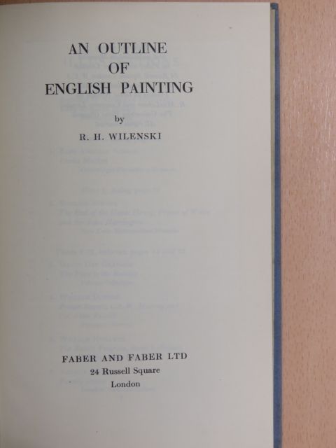 R. H. Wilenski - An Outline of English Painting [antikvár]