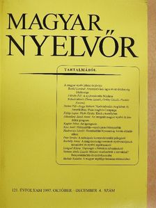 Adamikné Jászó Anna - Magyar Nyelvőr 1997. október-december [antikvár]