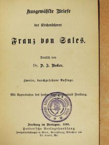 Franz von Sales - Ausgewählte Briefe des Kirchenlehrers Franz von Sales (gótbetűs) [antikvár]