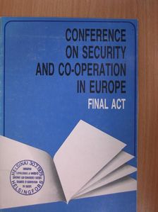 Conference on Security and Co-operation in Europe [antikvár]