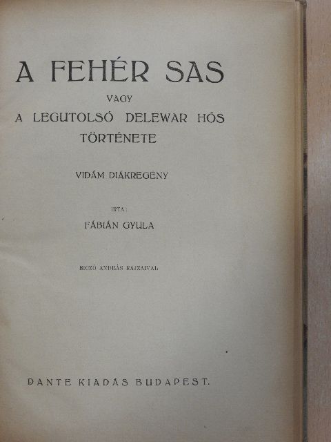 Fábián Gyula - A fehér sas vagy a legutolsó delewar hős története [antikvár]