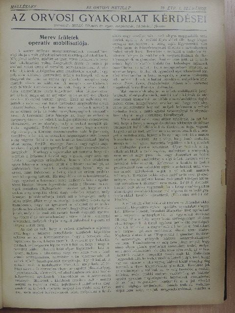 Az orvosi gyakorlat kérdései 1935-1936. (nem teljes évfolyam) [antikvár]