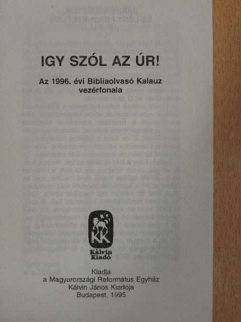 Igy szól az Úr [antikvár]