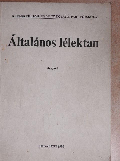 Hajdu Péter - Általános lélektan [antikvár]