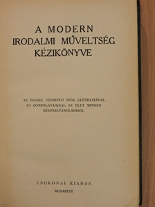 Benamy Sándor - A modern irodalmi műveltség kézikönyve [antikvár]