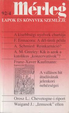 Boór János (főszerk.) - Mérleg 1992/4. [antikvár]
