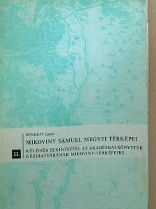 Bendefy László - Mikoviny Sámuel megyei térképei II. [antikvár]