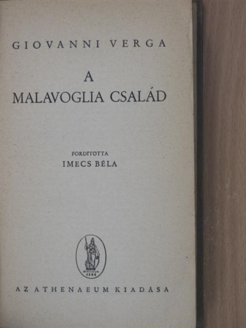Giovanni Verga - A Malavoglia család [antikvár]