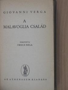 Giovanni Verga - A Malavoglia család [antikvár]