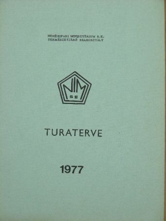Nehézipari Minisztérium S. E. Természetjáró Szakosztály turaterve 1977. [antikvár]