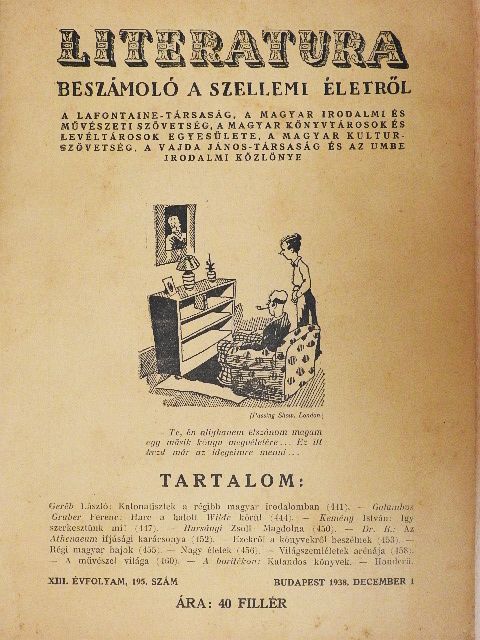 Galambos Gruber Ferenc - Literatura 1938. december 1. [antikvár]