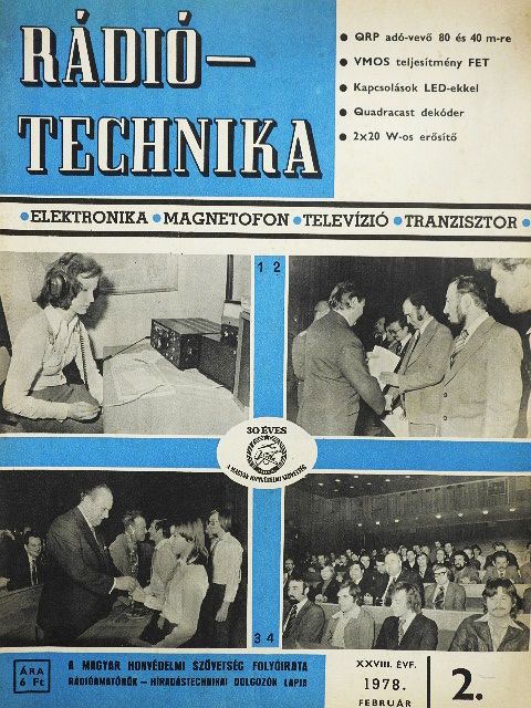 Bassó Andor - Rádiótechnika 1978. február [antikvár]