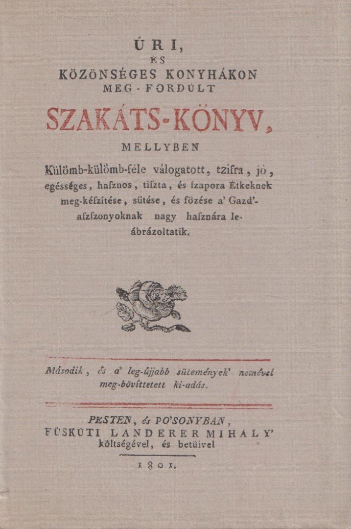 Úri, és közönséges konyhákon meg-fordult szakáts-könyv (reprint) [antikvár]
