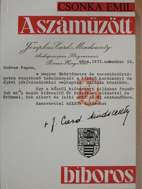 Csonka Emil - A száműzött bíboros [antikvár]