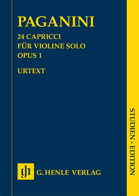 PAGANINI - 24 CAPRICCI FÜR VIOLINE SOLO OP.1 URTEXT FÜR VIOLINE SOLO STUDIENPARTITUR