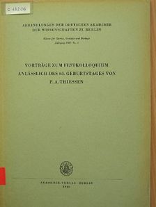 M. Steenbeck - Vorträge zum festkolloquium anlässlich des 65. geburtstages von P. A. Thiessen [antikvár]