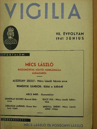 Ábrahám Ambrus - Vigilia 1941. június [antikvár]