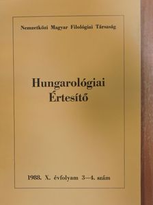 Hungarológiai Értesítő 1988/3-4. [antikvár]