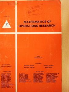 A. J. J. Talman - Mathematics of Operations Research August 1989 [antikvár]