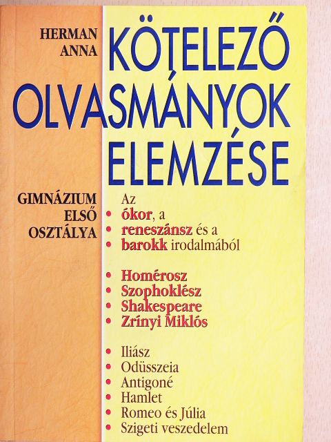Herman Anna - Kötelező olvasmányok elemzése 1. [antikvár]