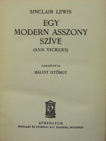Sinclair Lewis - Egy modern asszony szíve [antikvár]