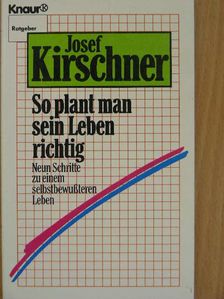 Josef Kirschner - So plant man sein Leben richtig [antikvár]