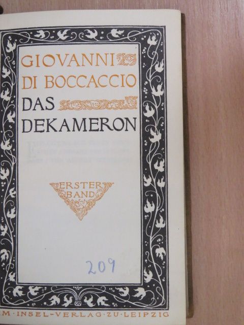 Giovanni di Boccaccio - Das Dekameron I. [antikvár]