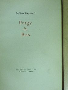 DuBose Heyward - Porgy és Bess [antikvár]