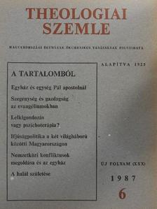 Békési Andor - Theologiai Szemle 1987/6. [antikvár]