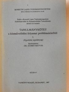 Dr. Harangi László - Tanulmánykötet a közművelődési folyamat problémaköréből I. [antikvár]