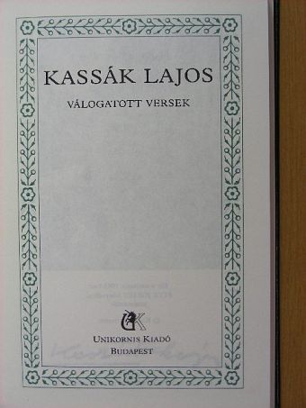 Kassák Lajos - Válogatott versek [antikvár]