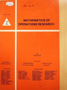 Donald L. Iglehart - Mathematics of Operations Research February 1990 [antikvár]