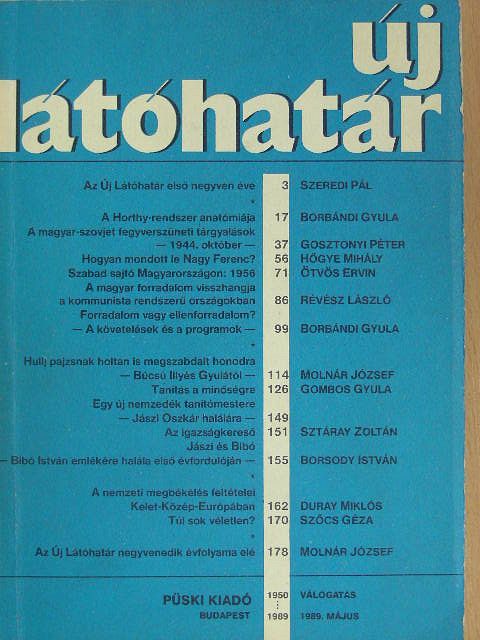 Borbándi Gyula - Új látóhatár 1989. május [antikvár]