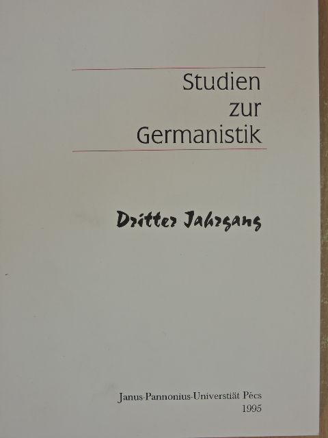 Koch József - Studien zur Germanistik 3. [antikvár]