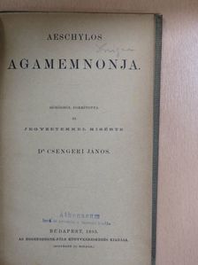 Aeschylos - Aeschylos Agamemnonja [antikvár]